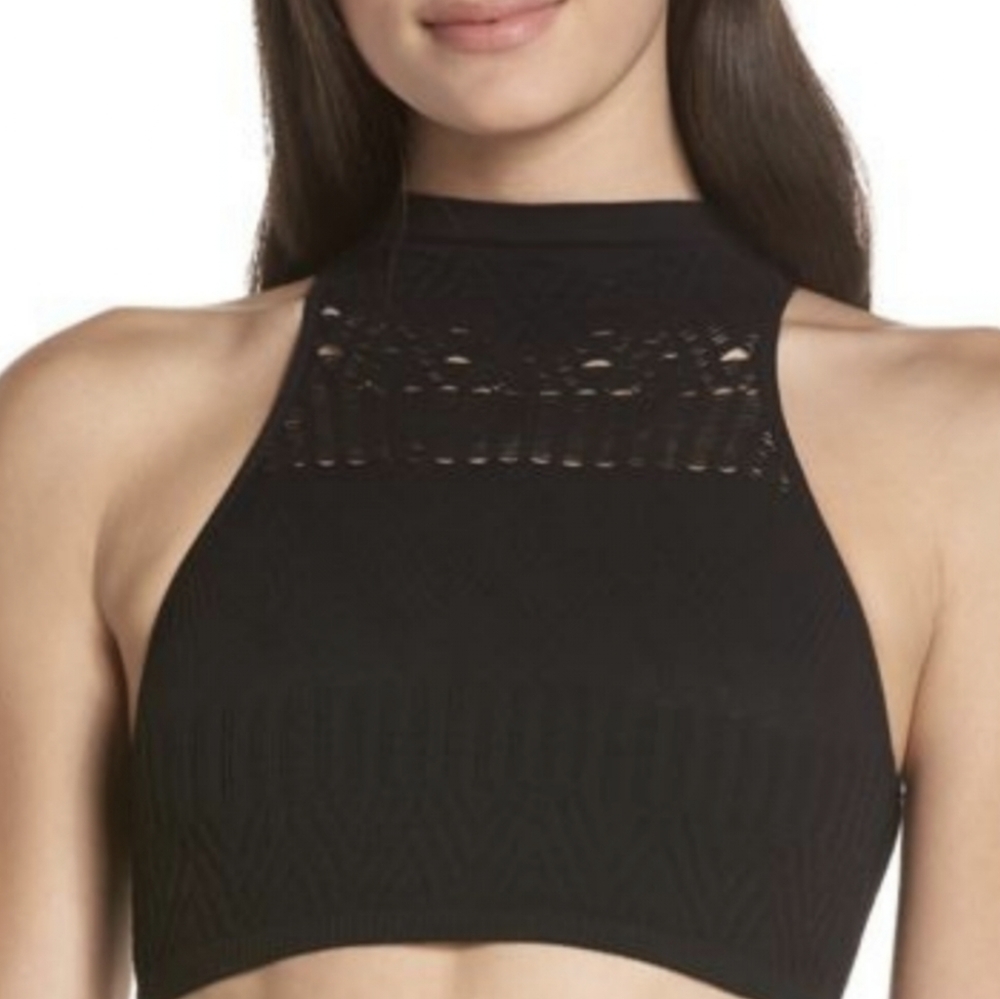 Free People So Bright Seamless Halter Bralette